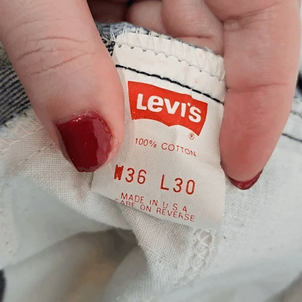 Levi's 517 Vintage 1980s Orange Tab Denim Jeans size 36 x 30